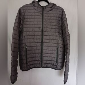 Terranova Gray Puffer Jacket with Hood